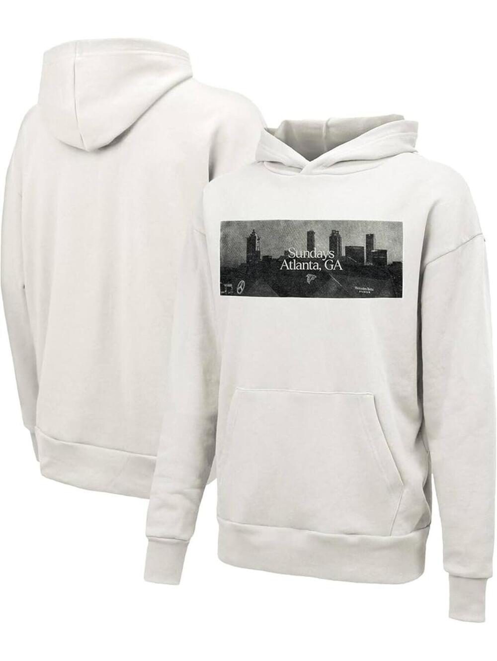 Majestic Threads Unisex NFL Sundays in Atlanta Skyline Pullover Hoodie Sz Large